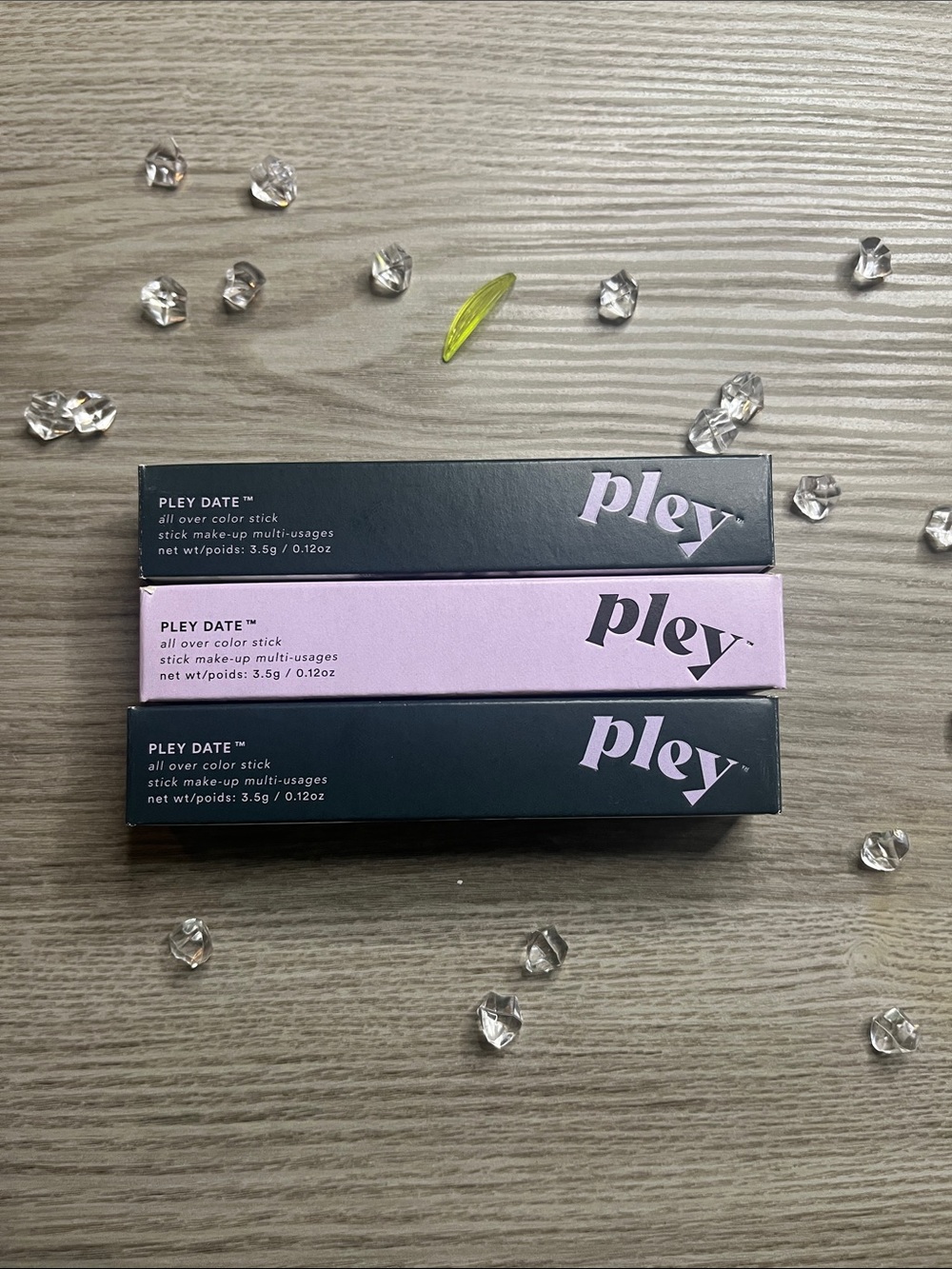 Pley Date All Over Color Stick - Bundle of 3 - Pley Pink, Turntable, Sun baked